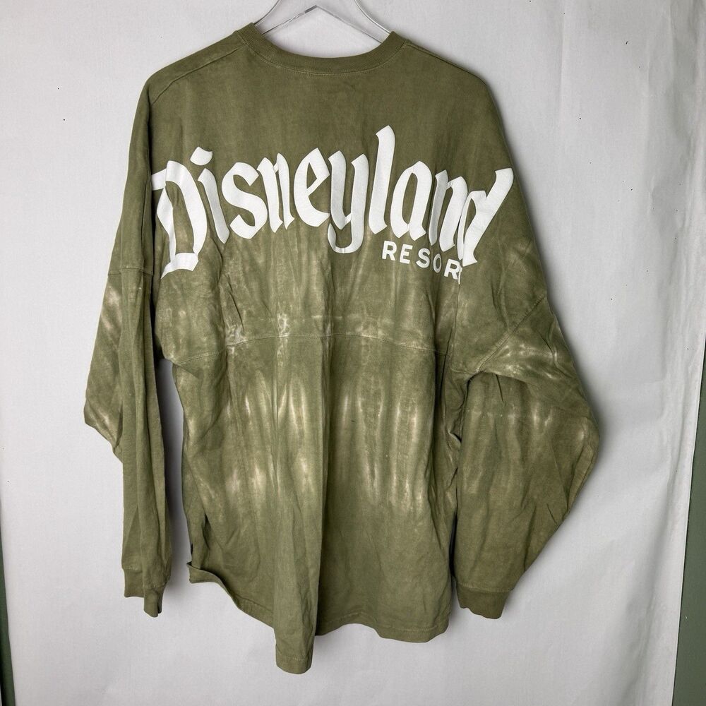Disney Unisex Green Tie Dye Disneyland Long Sleeve Spirit Jersey Size Large